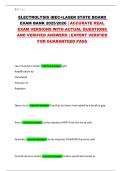 ELECTROLYSIS IBEC&plus;LASER STATE BOARD EXAM BANK 2025&sol;2026 &vert; ACCURATE REAL EXAM VERSIONS WITH ACTUAL QUESTIONS AND VERIFIED ANSWERS &vert; EXPERT VERIFIED FOR GUARANTEED PASS 
