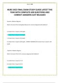 NURS 5433 FINAL EXAM STUDY GUIDE LATEST THIS YEAR WITH COMPLETE 600 QUESTIONS AND CORRECT ANSWERS JUST RELEASED
