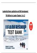 Leadership&colon; Theory&comma; Application&comma; & Skill Development &lpar;7th Edition&comma; Lussier & Achua&rpar; &ndash; Complete Test Bank for Chapters 1&ndash;12&comma; Verified Edition