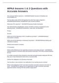 HIPAA lessons 1 & 2 Questions with Accurate Answers