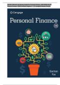 Solution Manual and Answer Guide for Personal Finance&comma; 14th Edition By &lpar;E&period; Thomas Garman&comma; 2024&rpar; Verified Chapters 1 - 17&comma; Complete Newest Version&vert;ALL CHAPTERS