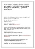 VATI GREEN LIGHT EXAM WITH VERIFIED  QUESTIONS AND ANSWERS&vert;&vert; GUARANTEED  PASS &vert;&vert; ALREADY GRADED A&plus; &vert;&vert; LATEST  UPDATE 2025 