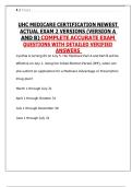 UHC MEDICARE CERTIFICATION NEWEST ACTUAL EXAM 2 VERSIONS &lpar;VERSION A AND B&rpar; COMPLETE ACCURATE EXAM QUESTIONS WITH DETAILED VERIFIED ANSWERS 