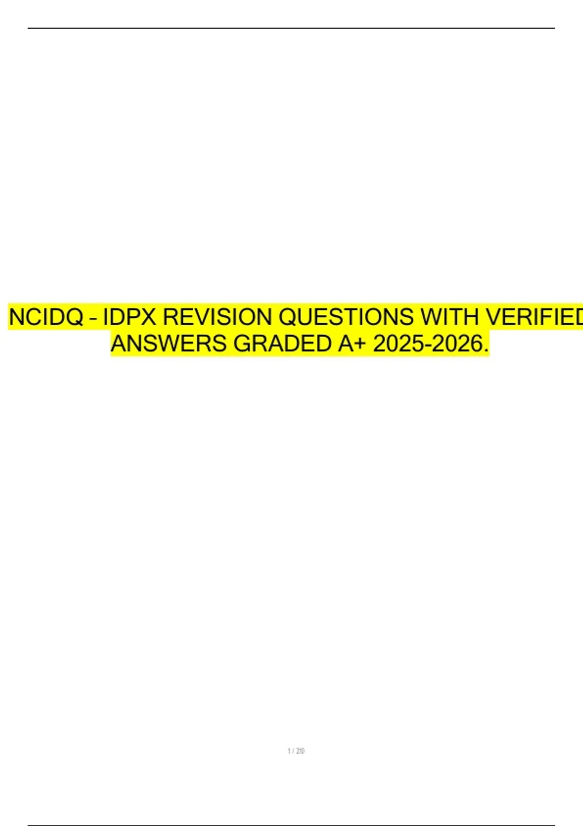 NCIDQ IDPX Revision Questions 2025–2026 – Verified Answers, Graded A+ ...