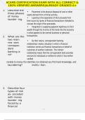 ACAMS CERTIFICATION EXAM WITH ALL CORRECT & 100&percnt; VERIFIED ANSWERS&vert;ALREADY GRADED A&plus;
