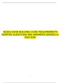 NCIDQ Exam Building Code Requirements 2025&ndash;2026 &ndash; Verified Questions and Answers&comma; Graded A&plus;