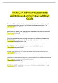 WGU C182 Objective Assessment Exam 2024&sol;2025 &ndash; Real Questions and Verified Answers for A&plus; Grade