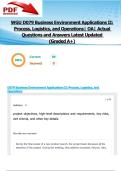 WGU D079 Business Environment Applications II&colon; Process&comma; Logistics&comma; and Operations&vert; OA&vert; Actual Questions and Answers Latest Updated 2025&sol;2026 &lpar;Graded A&plus;&rpar;