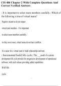 CIS 486 Chapter 2 With Complete Questions And Correct Verified Answers