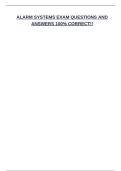 ALARM SYSTEMS EXAM QUESTIONS AND ANSWERS 100&percnt; CORRECT&excl;&excl;