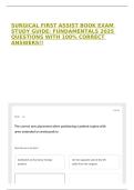 SURGICAL FIRST ASSIST BOOK EXAM STUDY GUIDE&colon; FUNDAMENTALS 2025 QUESTIONS WITH 100&percnt; CORRECT ANSWERS&excl;&excl;