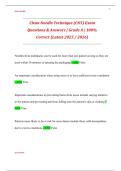 Clean Needle Technique &lpar;CNT&rpar; Exam  Questions & Answers &vert; Grade 