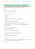 ALCOHOL SERVSAFE EXAM&mdash; MICHIGAN QUESTIONS WITH CORRECTT ANSWERS 2025