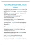 CAMS 25 FINAL EXAM REVIEW WITH ALL CORRECT & 100&percnt; VERIFIED ANSWERS&vert;LATEST UPDATE&vert;ALREADY GRADED A&plus;