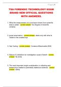 TSA FORENSIC TECHNOLOGY EXAM  BRAND NEW OFFICIAL QUESTIONS  WITH ANSWERS&period; 