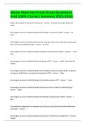 Maine State law Final Exam Questions And 100&percnt; Correct Answers 2025-2026&period;