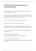 CPTS 121 Final Exam questions n answers rated A&plus;