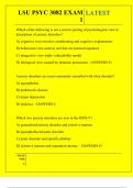 LSU PSYC 3082 EXAM 1 QUESTIONS AND ANSWERS 2025