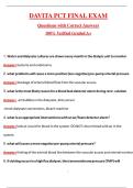 DaVita PCT Final Exam 2026 Complete Questions and Answers Pass the Exam&comma; 100&percnt; Verified &lpar;2025 &sol; 2026&rpar; Graded A&plus;