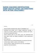 NURSE COACHING CERTIFICATION EXAM 2025&sol;26 LATEST 183 QUESTIONS WITH ACTUAL SOLUTIONS&excl;&excl;
