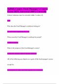 Suffolk County Food Manager's Course Exam 2025&vert; Answered 100&percnt; Correctly