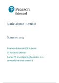 Pearson Edexcel Level 3 GCE MAY 2025 Business Advanced PAPER 1&sol; 2&sol; 3 QUESTION PAPERS AND MAK SCHEMES