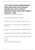 NYS COURT OFFICER COMPREHENSIVE EXAM QUESTIONS WITH DETAILED VERIFIED AND 100&percnt; ACCURATE ANSWERS BRAND NEW EXAM ALREADY GRADED A&plus; PASS