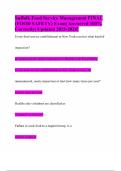 Suffolk Food Service Management FINAL &lpar;FOOD SAFETY&rpar; Exam&vert; Answered 100&percnt; Correctly&vert; Updated 2025-2026&excl;