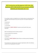 N215 Community and Management HESI Exam Real  Questions WITH 100&percnt; RATED Correct Answers EXPERT  VERIFIED JUST RELEASED GET IT A&plus; 