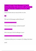 Suffolk County Food Manager's Course Exam Questions and Answers 100&percnt; Correct&vert; Already Passed&vert; Complete&vert; Newest&excl; 2025-2026&excl;