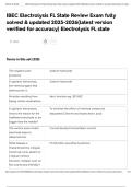 IBEC Electrolysis FL State Review Exam fully solved & updated 2025-2026&lpar;latest version verified for accuracy&rpar; Electrolysis FL state