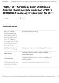 FISDAP EMT Cardiology Exam Questions & Answers &vert; Latest Already Graded A&plus; UPDATE 2025&vert;2026&excl;&excl; Cardiology Fisdap Exam for EMT
