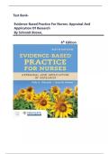 Test Bank - Evidence-Based Practice For Nurses&colon; Appraisal And Application Of Research 6th Edition &lpar; Nola A&period; Schmidt &comma; 2024&rpar; All Chapters&period;