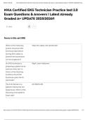 NHA Certified EKG Technician Practice test 2&period;0 Exam Questions & Answers &vert; Latest Already Graded A&plus; UPDATE 2025&vert;2026&excl;&excl;