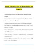HVAC pre-test Exam 2026 Questions and Answers