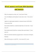 HVAC masters test Exam 2026 Questions and Answers