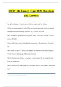 HVAC Oil burner Exam 2026 Questions and Answers