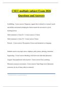 CSET multiple subject Exam 2026 Questions and Answers