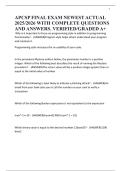 APCSP FINAL EXAM NEWEST ACTUAL 2025&sol;2026 WITH COMPLETE QUESTIONS AND ANSWERS&period; VERIFIED&sol;GRADED A&plus;