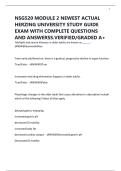 NSG520 MODULE 2 NEWEST ACTUAL HERZING UNIVERSITY STUDY GUIDE EXAM WITH COMPLETE QUESTIONS AND ANSWERSS&period;VERIFIED&sol;GRADED A&plus;