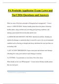 PA Pesticide Applicator Exam Lawn and Turf 2026 Questions and Answers