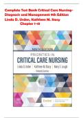 Test bank for Priorities in Critical Care Nursing, 9th Edition by Linda D. Urden, Kathleen M. Stacy, and Mary E. Lough ISBN: 9780323809818 All Chapters Latest Edition Grade A+