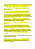 Texas Licensed Professional Counselor &lpar;Jurisprudence&rpar;&period;  Questions and Correct Answers &lpar;Complete Solution&rpar; Graded A&plus;