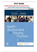 Health Assessment for Nursing Practice Test Bank 7th Edition &vert; Wilson & Giddens &vert; All Chapters