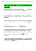 CDP MOCKBOARD -Exam Questions and  Answers  