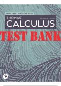 Thomas' Calculus&comma; 15th edition By Joel R&period; Hass&comma; Christopher E&period; Heil&comma; Maurice D&period; Weir&comma; Przemyslaw Bogacki  TEST BANK