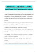 Culinary Arts 1 PROSTART LEVEL 1 Final Exam 2026 Questions and Answers