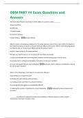 OBM PART &num;4 Exam Questions and  Answers  