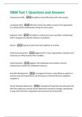 OBM Test 1 Questions and Answers  