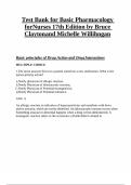Test Bank for Basic Pharmacology for Nurses 17th Edition by Bruce Clayton and Michelle Willihngan 